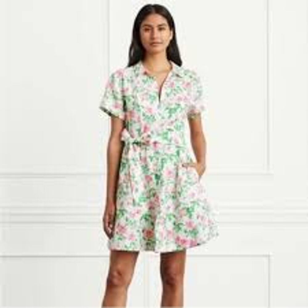 Hill House Laura Floral Linen Dress